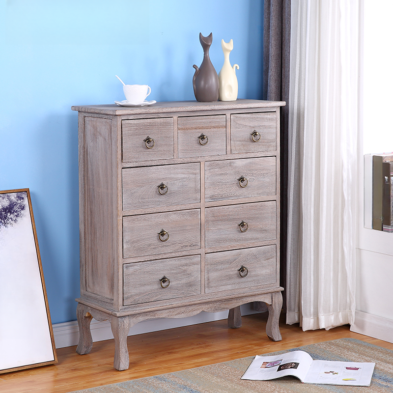 French Wood Vertical Console Dresser with 9 Drawers/7 Drawers/10 Drawers - image 6