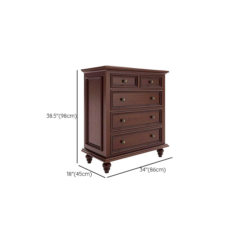 Cocoa Casual Ash Wood Double Dresser/Lingerie Chest with 9/8/6 Drawers, Horizontal/Vertical - image 18