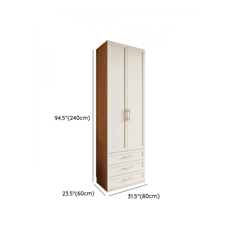 White Minimalist Laminate Independent Wardrobe Closet with Soft Close Drawer, Soft Close Door, and Interior Shelves - image 13