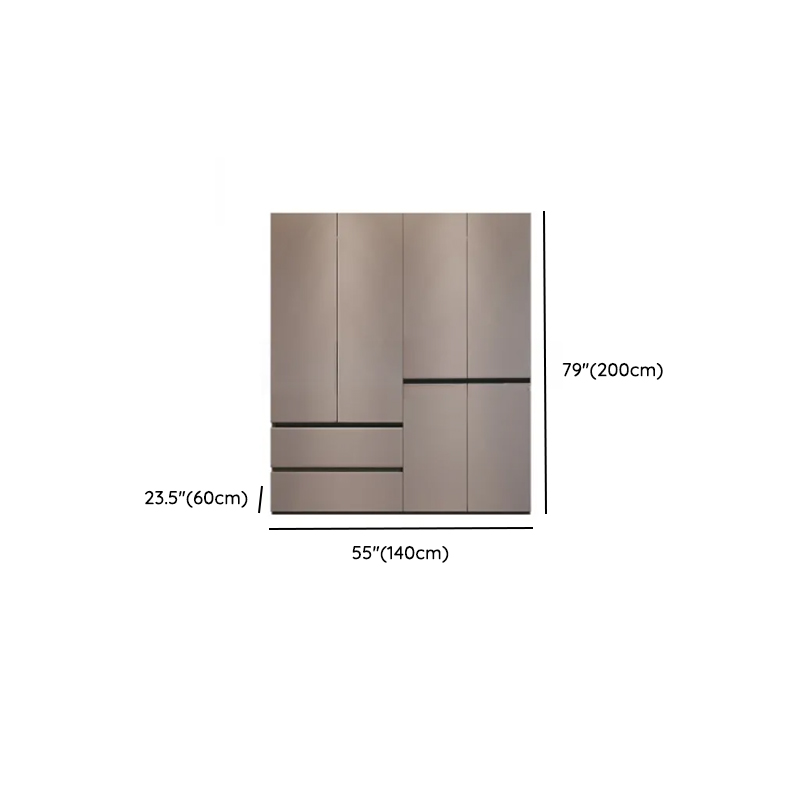Sand Minimalist Laminate Cabinet Armoire with Soft Close Drawer, Soft Close Door, Interior Shelves, and Clothing Rod - image 8