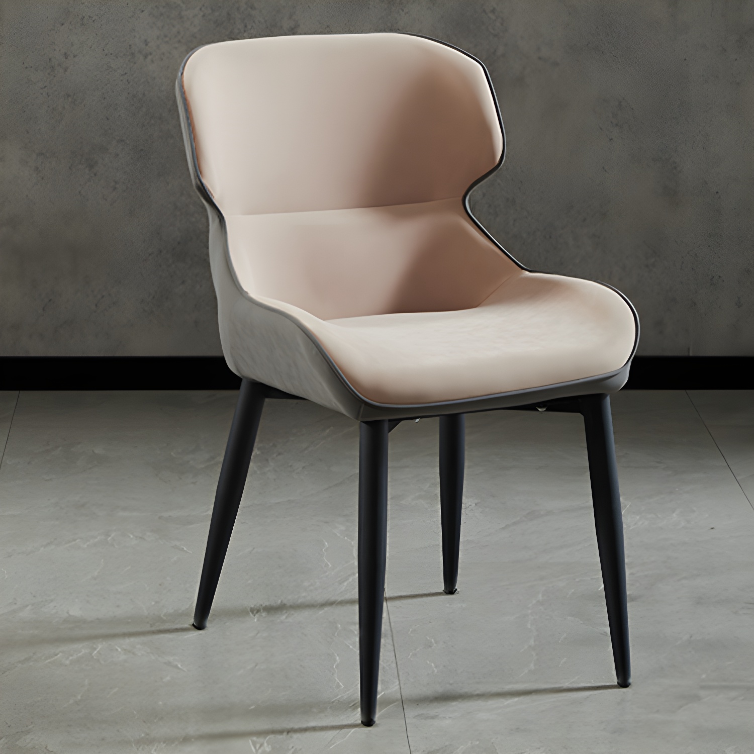 Nordic Style Metal Armless Dining Chairs Wingback Side Chair for Home Use - image 5