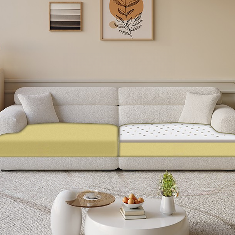 Modish Solid Color Stain Resistant Standard Sofa in Black/Light Gray/Coffee with 2 Pillows, Available in 4-seater/5 Person/3-seater - image 13