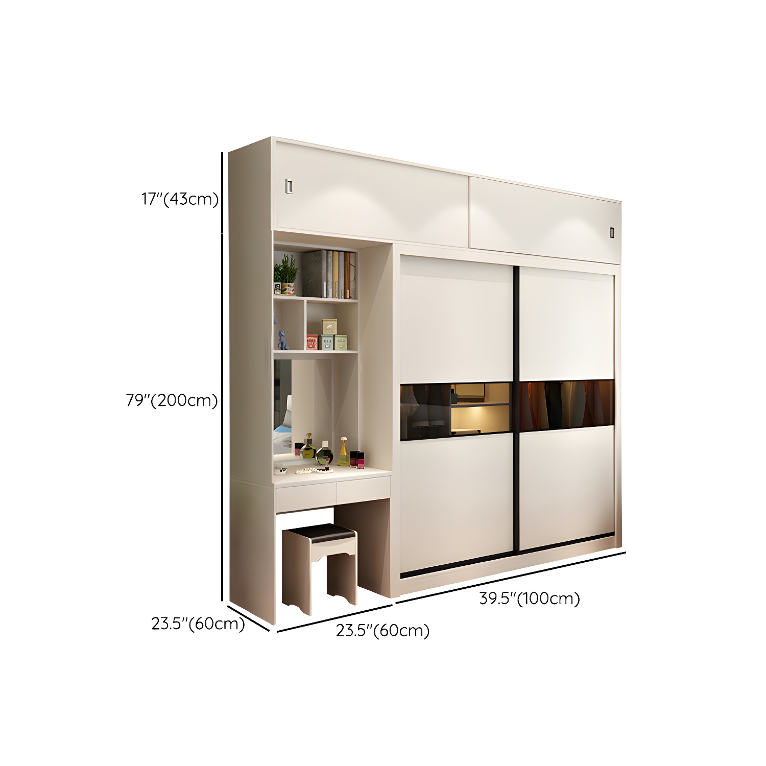 Contemporary Home Engineered Wood Wardrobe Freestanding Wardrobe Closet - image 21