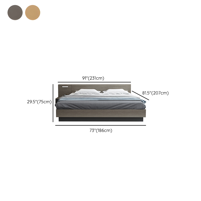 Lift Up Storage Platform Bed Contemporary Platform Bed Frame with Headboard - image 17