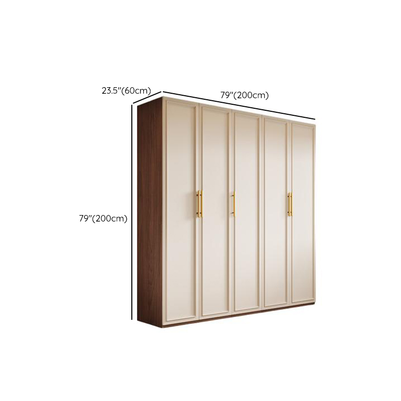 Cocoa Minimalist Wooden Wardrobe Closet with Soft Close Drawer, Soft Close Door, Interior Shelves, and Clothing Rod - image 11