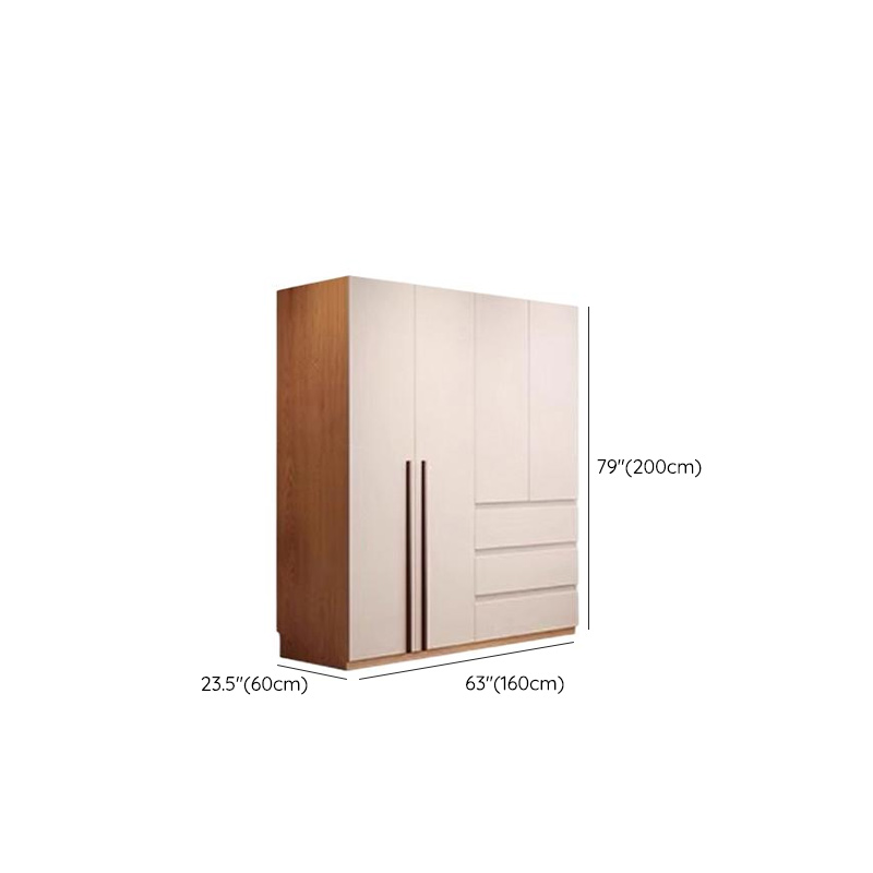 Beige Modish Laminate Independent Wardrobe with Soft Close Drawer, Soft Close Door, and Interior Shelves - image 9