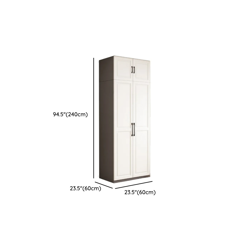 Chalk Minimalist Manufactured Wood Cabinet Armoire with 2-Drawer, Soft Close Door, Interior Shelves, and Clothing Rod - image 18