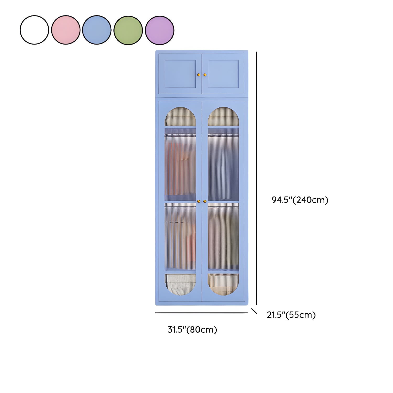 Stylish Wardrobe Armoire with Clothing Rod and Adjustable Shelves - image 19