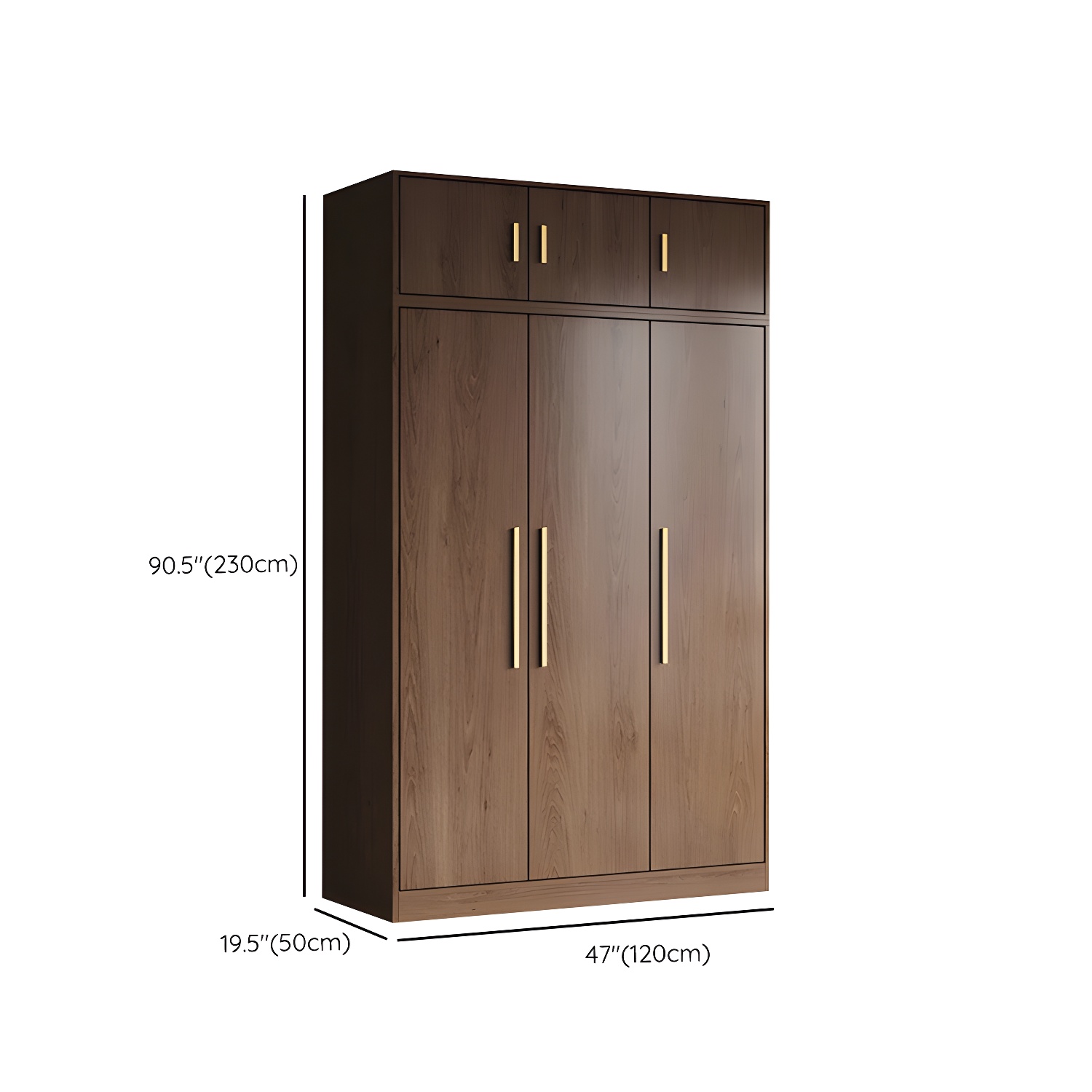 Wood Grain Design Armoires & Wardrobes with Soft Close Door and Storage Space - image 28