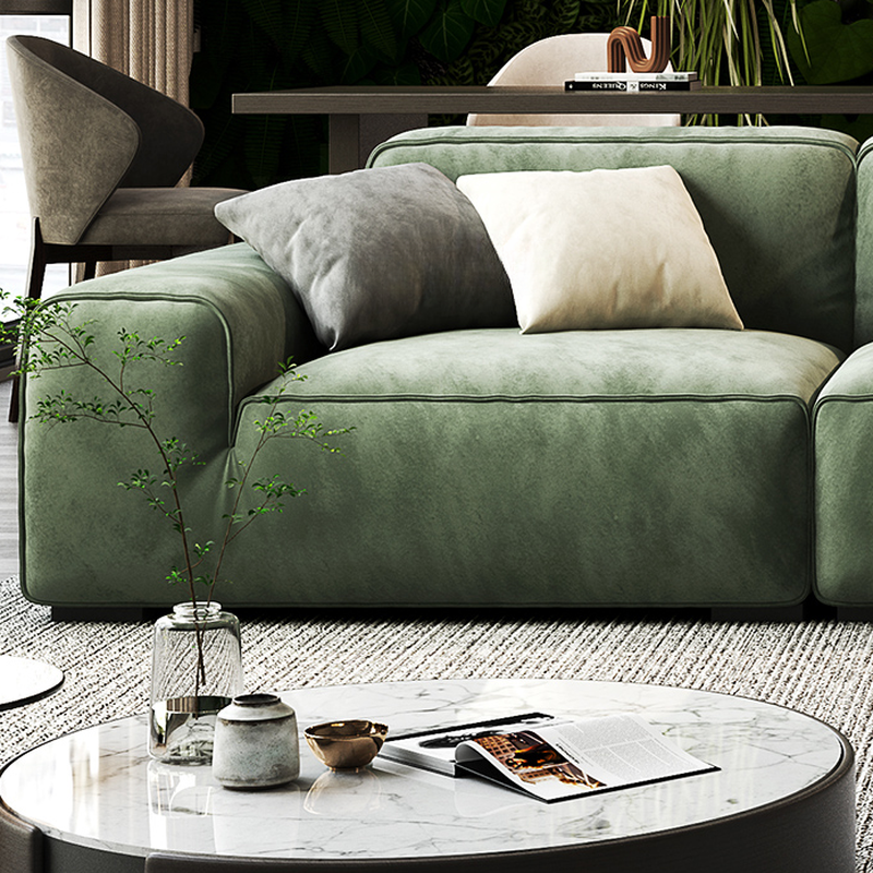 Living Room Use L-Shape/Straight Pine Green Right Hand Facing/Horizontal Sofa Chaise/Sofa with Concealed Support - image 6