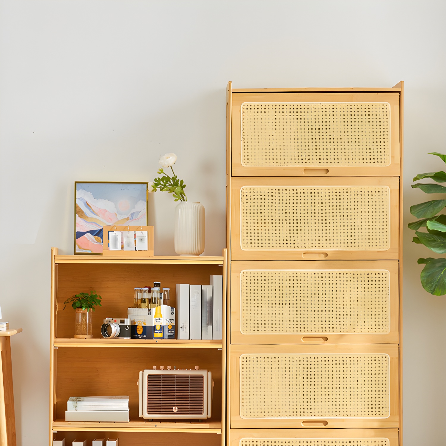 Minimalistic Solid Wood Accent Cabinet Rectangle Storage Cabinet - image 8