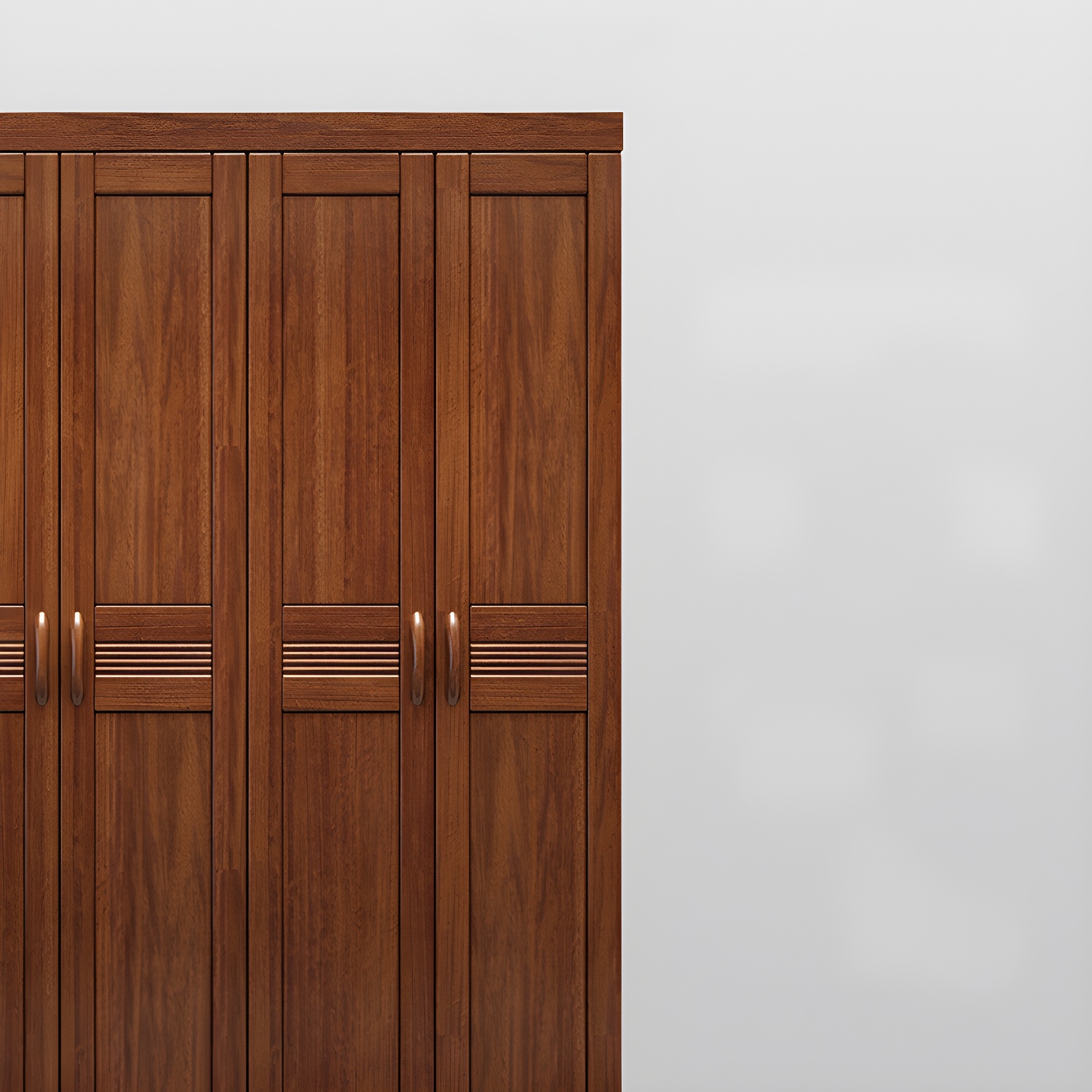 Wood Brown Rustic Wardrobe Armoire with Drawers & Shelves, Walnut Finish - image 6