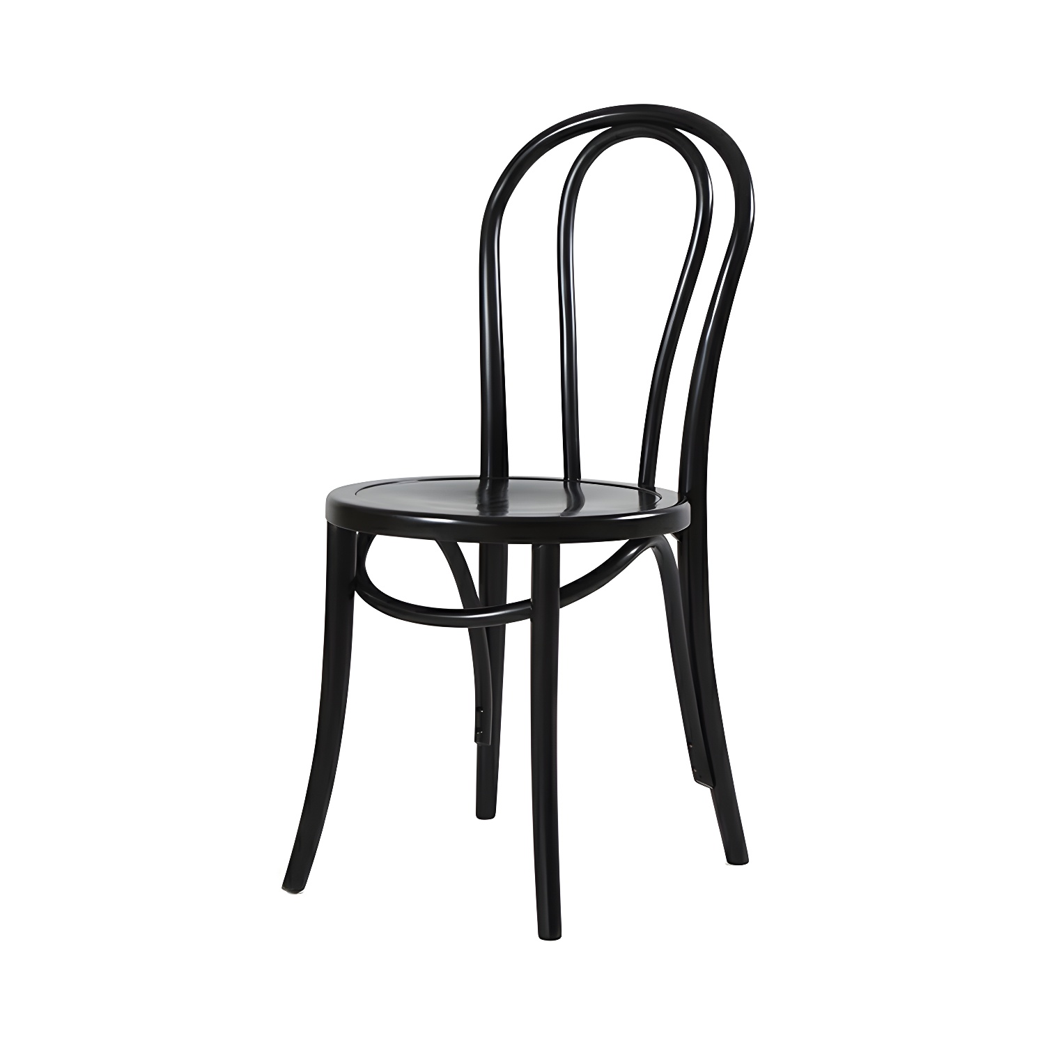 Modern Open Back Side Chair with Beech Wood Legs for Kitchen & Dining - Non-Upholstered