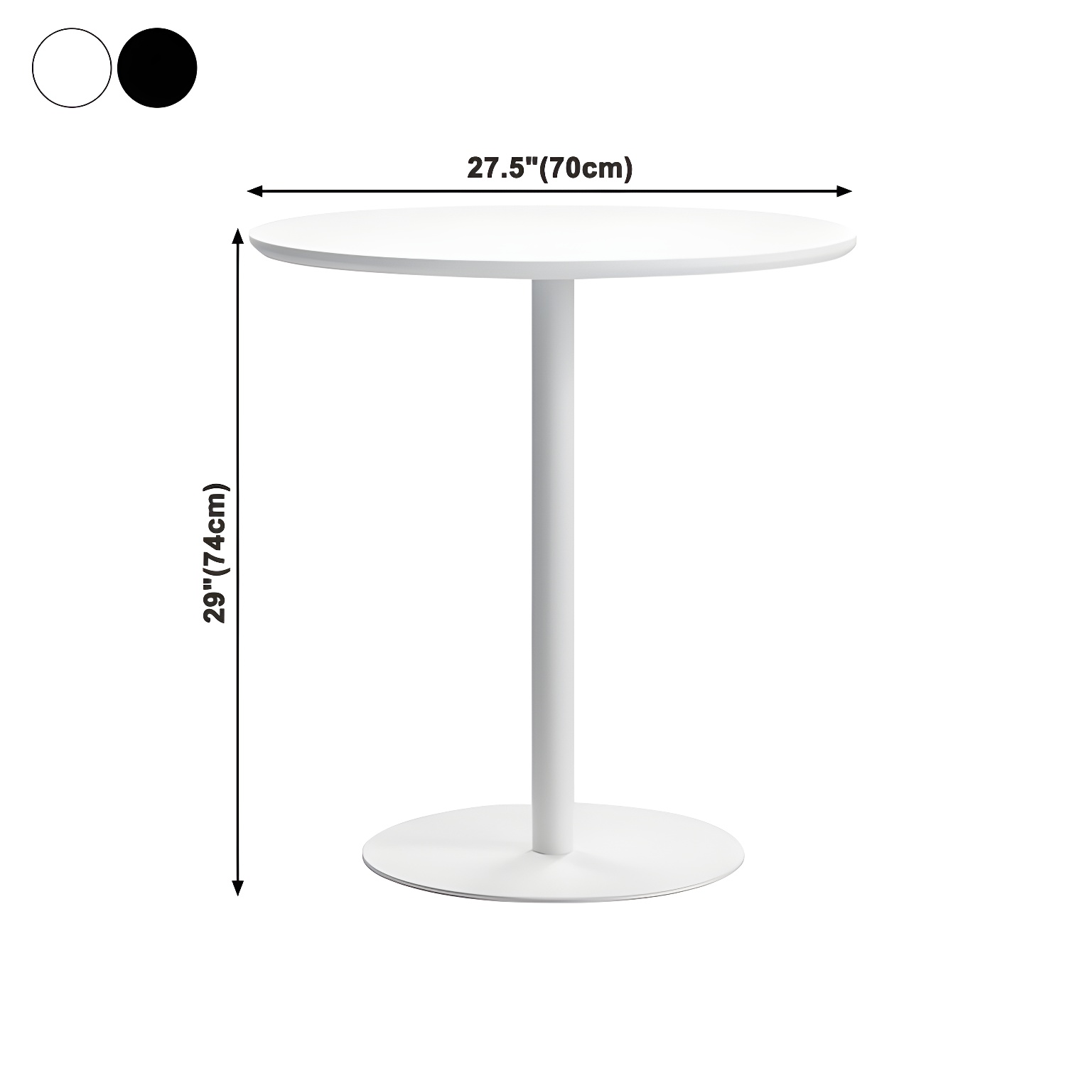 Round Tulip Base Casual Dining Table Four-Color Fixed Table with Solid Wood - image 29