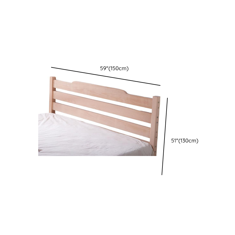 Scandinavian No Distressing Standard（36-55“） King(76"W x 80"L)/Queen(60"W x 80"L)/Full(54"W x 75"L) Beech Wood Panel/Slat Headboard, Solid Wood - image 15