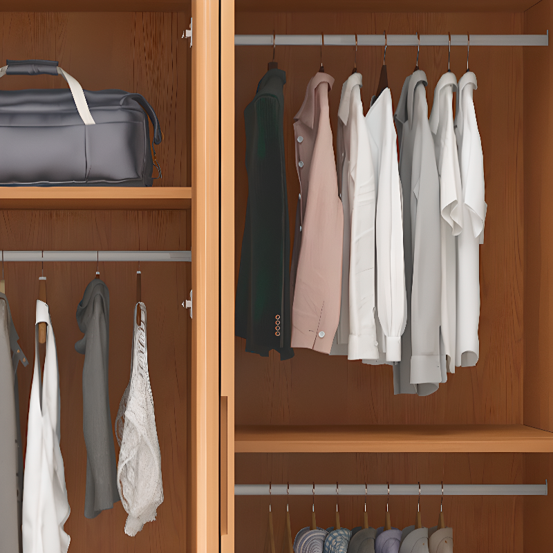 Wood Color Nordic Unfixed Wardrobe Closet - image 10