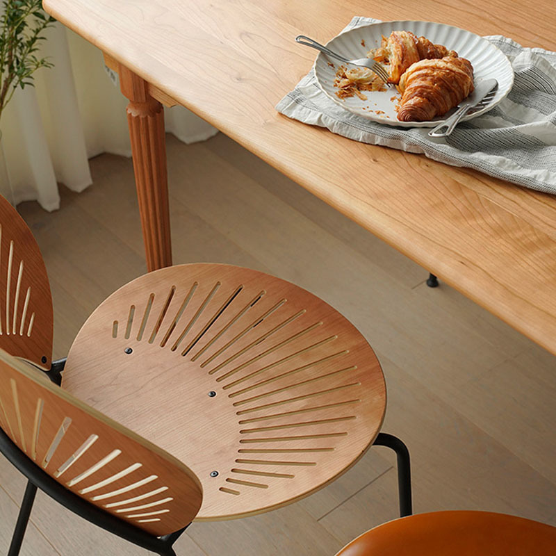 Dining Room Sturdy Side Chair with Outlined Frame and Foot Pads - image 9