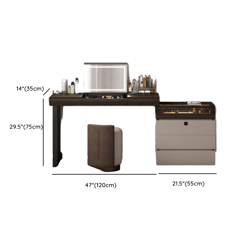 Space-saving Vanity Set with 7/11 Drawers, Lighting, Dividers, 2-in-1 Design, and Adjustable Touch Brightness - image 21