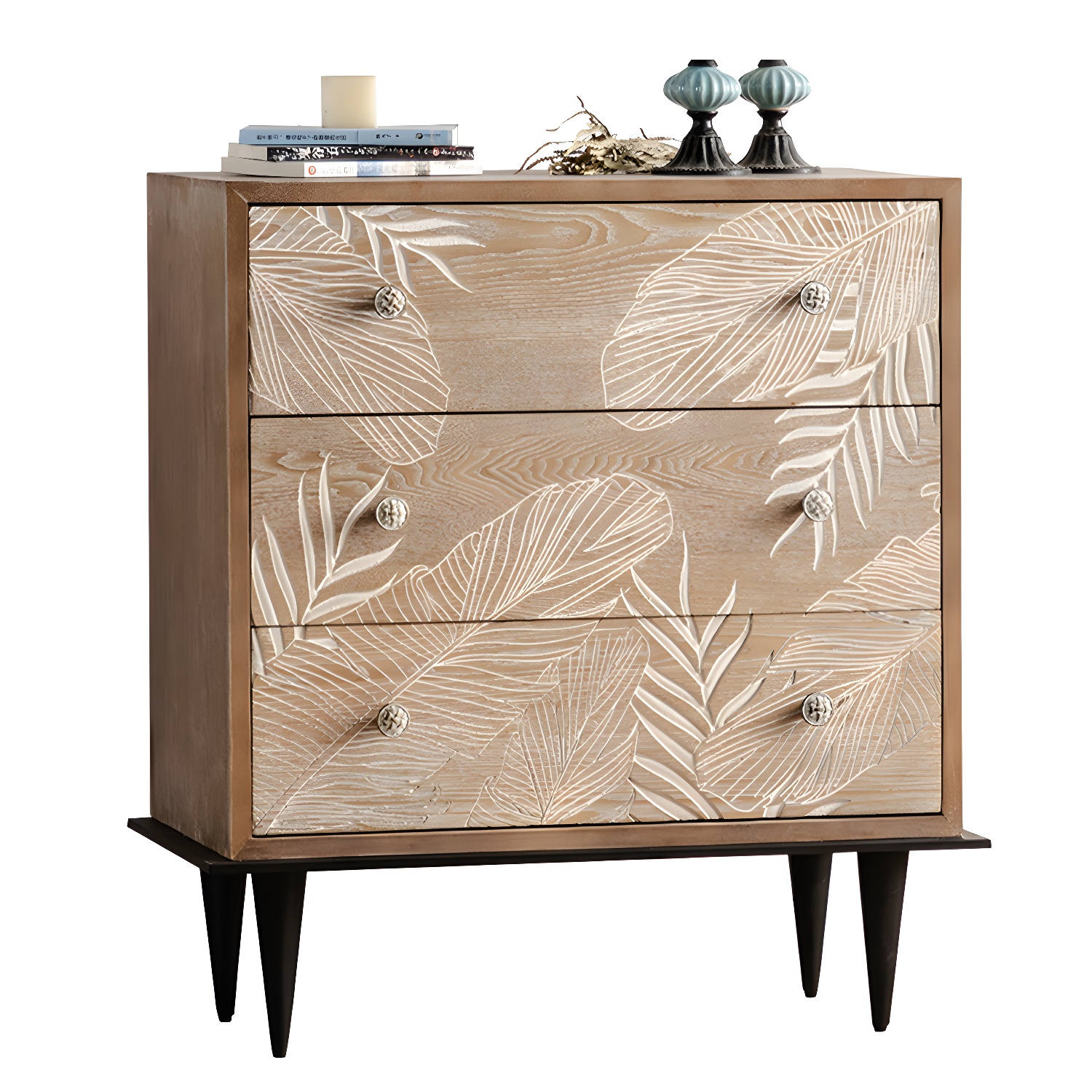 Modern Standard Storage Cabinet Solid Wood Cabinet with Drawer - image 5