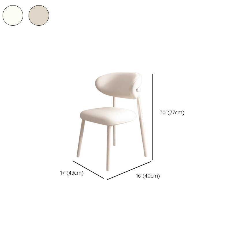 Modern Padded Armless Chair with Lumber Legs and Low Back - image 17
