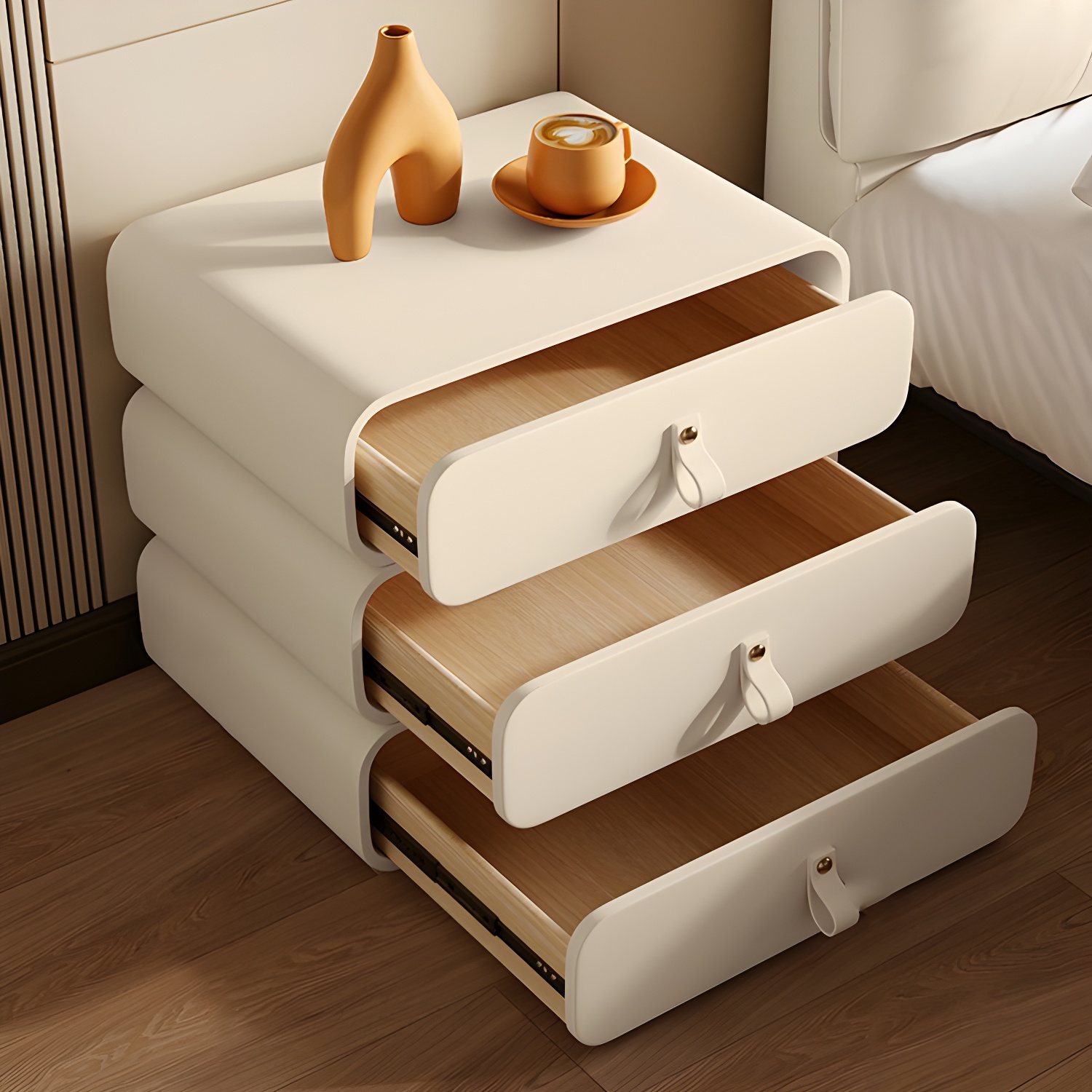 Modern Faux Leather Bachelor's Chest with Drawers in Narrow Size - image 22