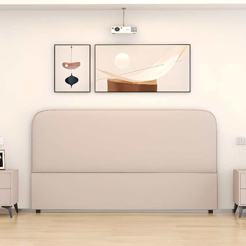 Modish No Distressing Timber Panel Headboard with Arched Shape for King/Queen/Full Bed, Featuring Sponge Fill and Standard Height - image 11