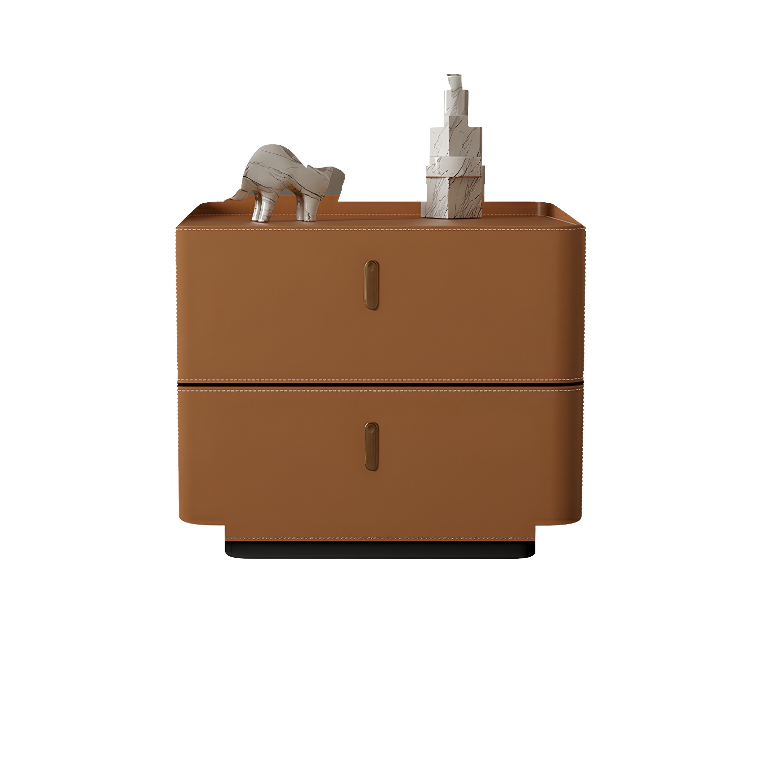 Modern Wood Grain Design Solid Wood Nightstands with Two Drawers - image 13