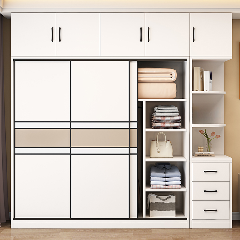 White Modish Manufactured Wood Independent Armoire Cabinet with Soft Close Drawer, Soft Close Door, and Interior Shelves - image 3