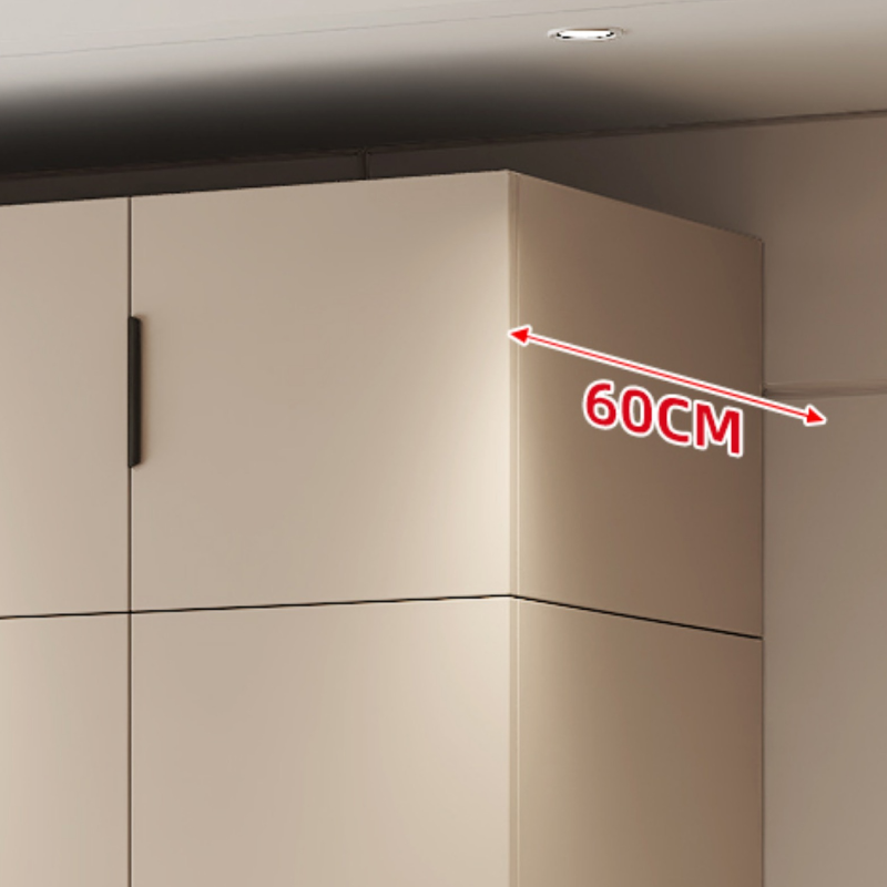 Minimalist Manufactured Wood Independent Wardrobe Closet with Soft Close Door, Interior Shelves, and Clothing Rod - image 8