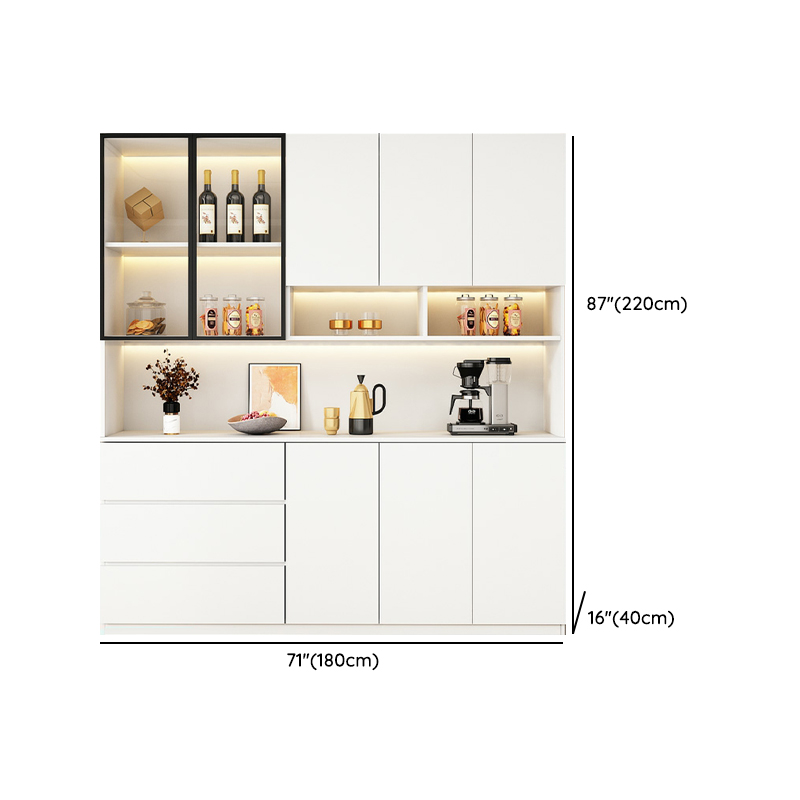 Modern White Wood Sideboard/Credenza 40cm Wide 220cm Tall - image 20