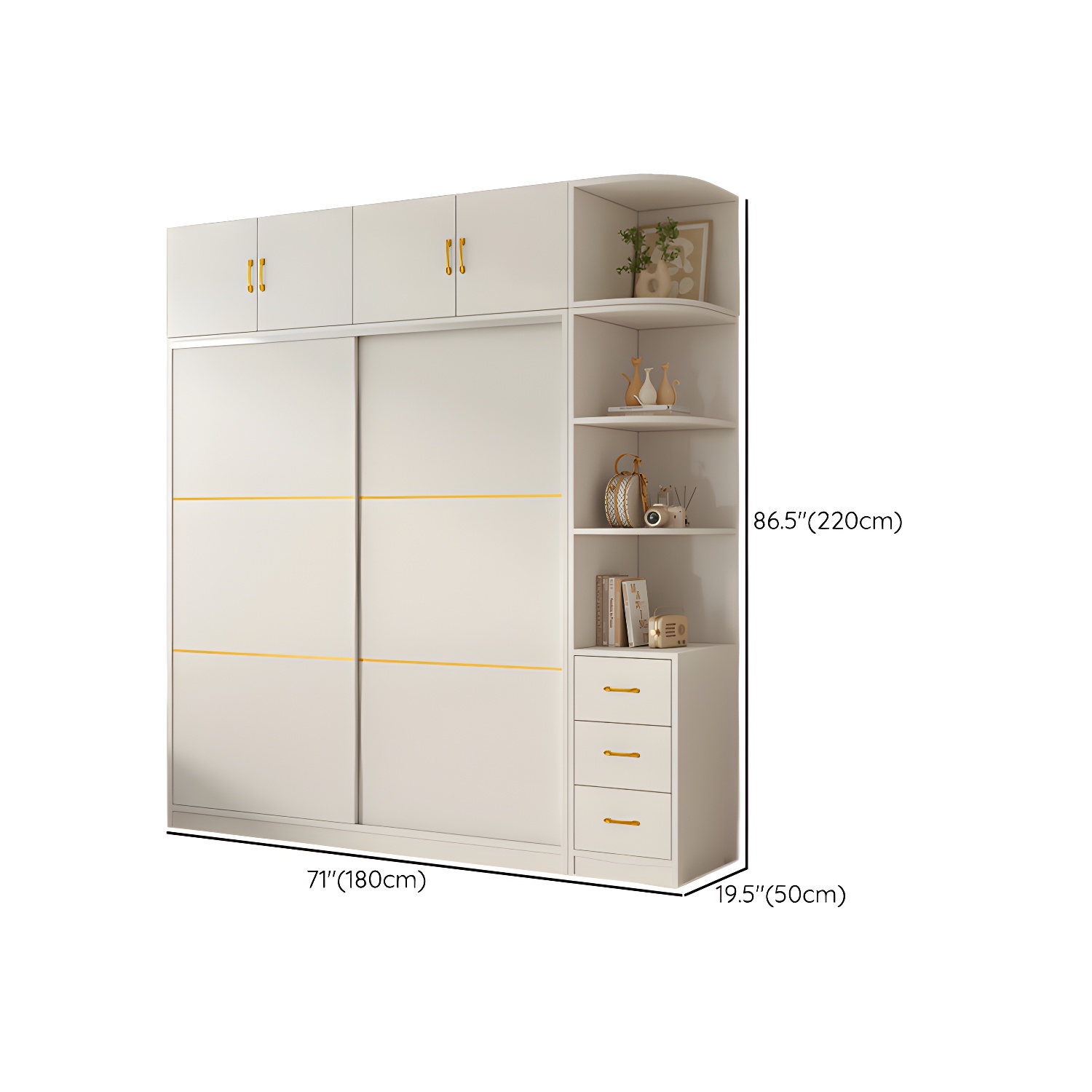 Spacious White Wardrobe Armoire with Shelves and Clothing Rod - Your Perfect Closet Solution - image 33