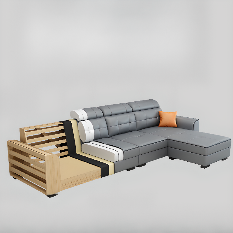 L-Shape Parlor Corner Sectional with Left Hand Facing Orientation, Decorative-stitched Tufting and Concealed Support - image 20