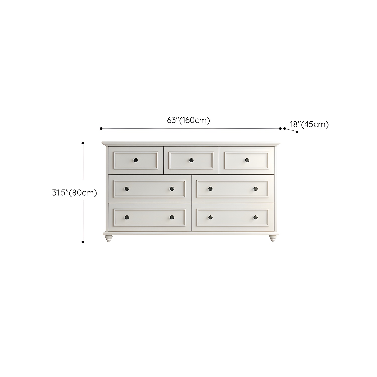 Solid Wood and Soft-Close Drawers Modern Chest with Wood Top - image 25