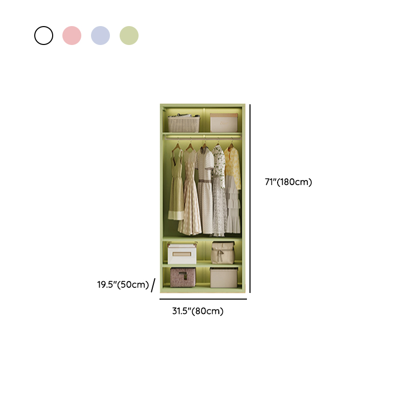 Simplistic Alloy Green/Blue/Pink Almirah with Alterable Shelf and Clothing Rod - image 12