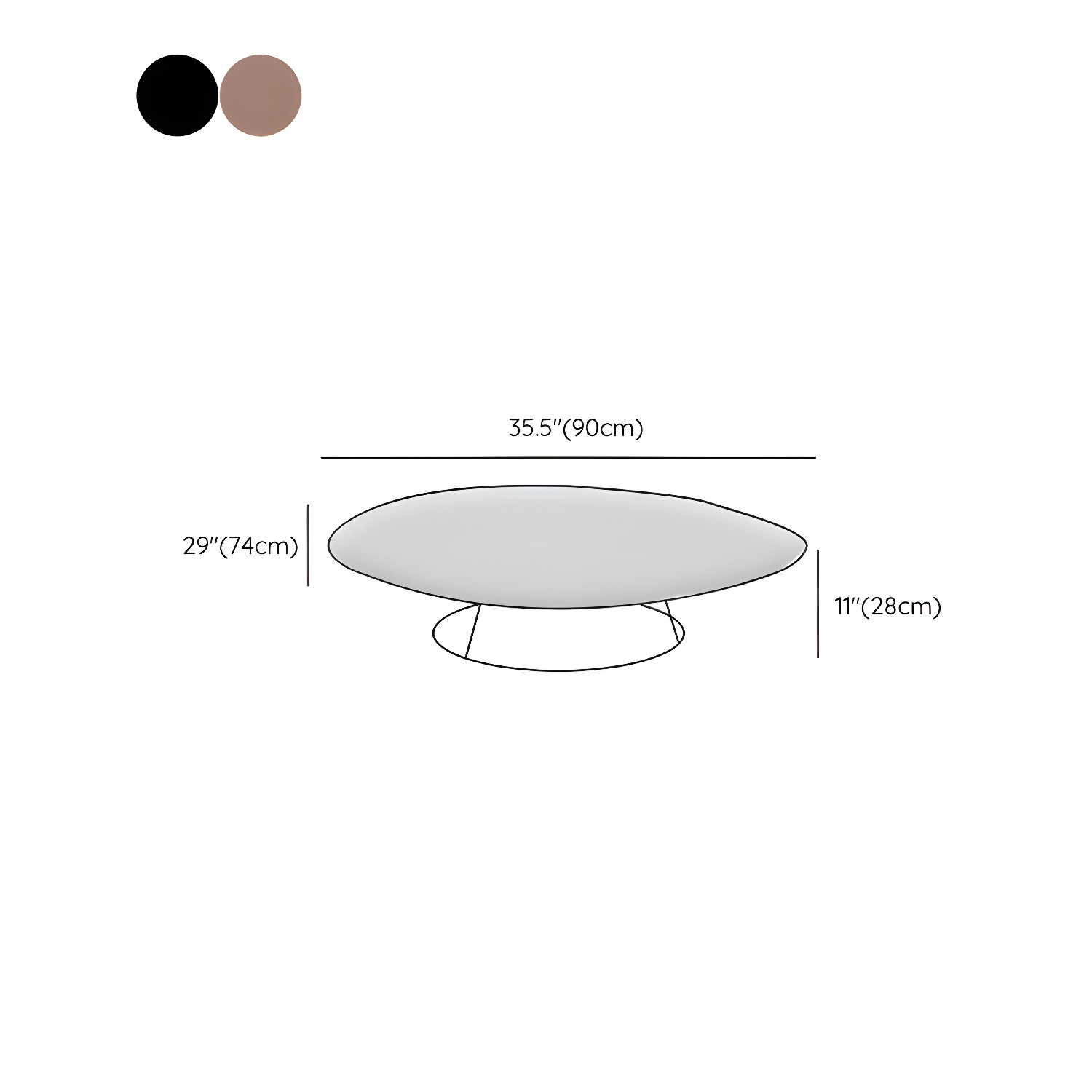 Modern Free Form Wood Coffee Table with Black Metal Frame - Storage Not Included - image 14