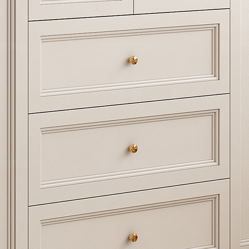 White Minimalist Laminate Wardrobe Closet with 3-Drawer, Soft Close Door, Interior Shelves, and Clothing Rod - image 4