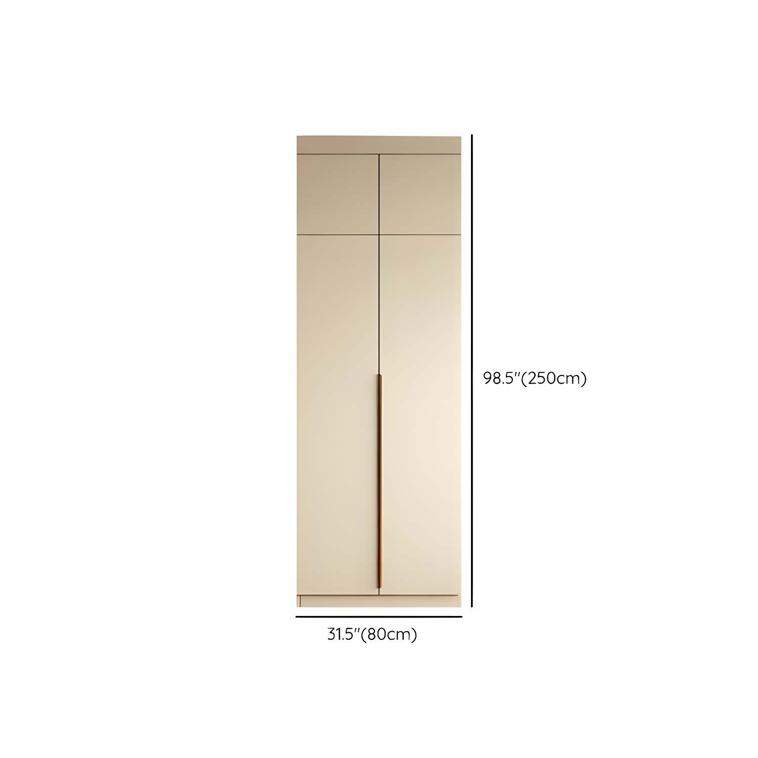 Modern Wardrobe Cabinet Engineered Wood with Garment Rod in White - image 13
