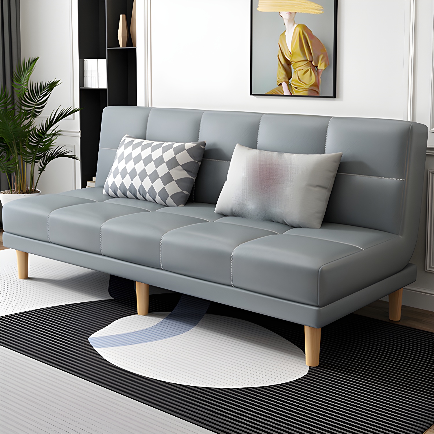 Contemporary Armless Standard Sofa Bed Dual Purpose Sofa for Living Room - image 8