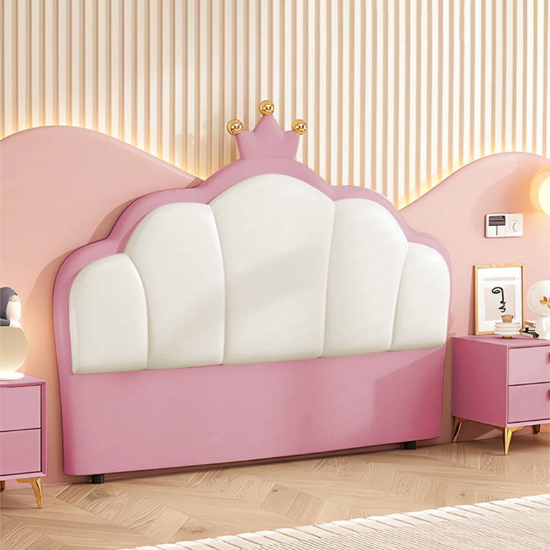 Trendy Panel Headboard in Natural Wood with No Distressing, Portman Shape for King/Queen/Full Bed, Featuring Sponge Upholstery and Standard Height - image 5