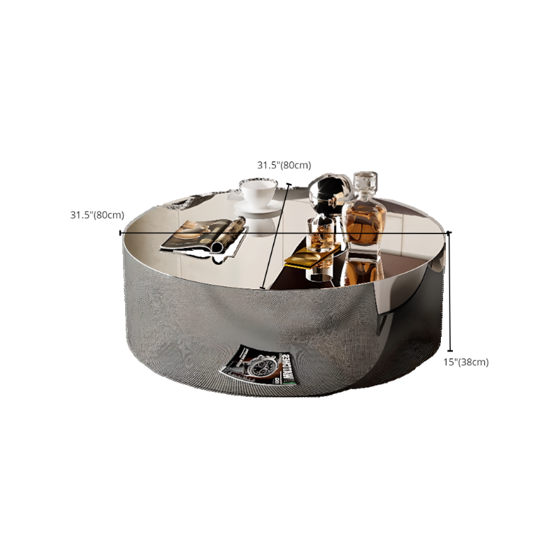 Silver Alloy Irregular/Circular-shaped Accent Table for Small Spaces - image 21