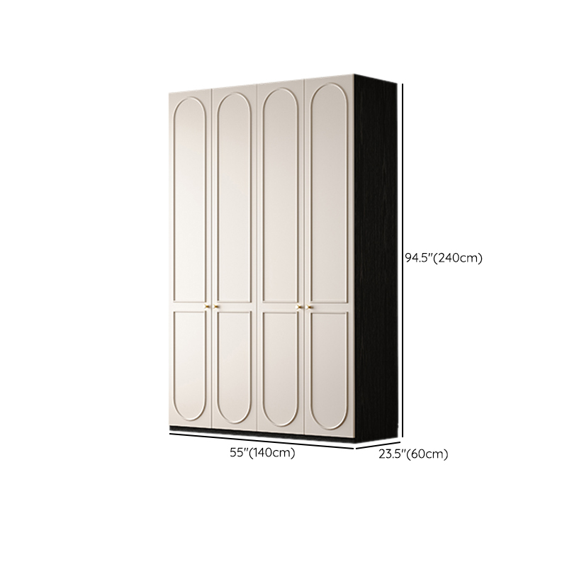 White Modish Manufactured Wood Armoire Cabinet with Soft Close Drawer, Soft Close Door, Interior Shelves, and Clothing Rod - image 10