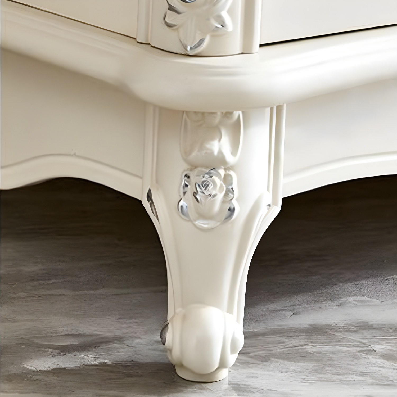 French Country white Wood Wardrobe Armoire with Soft-Close Drawers & Adjustable Shelves - image 7