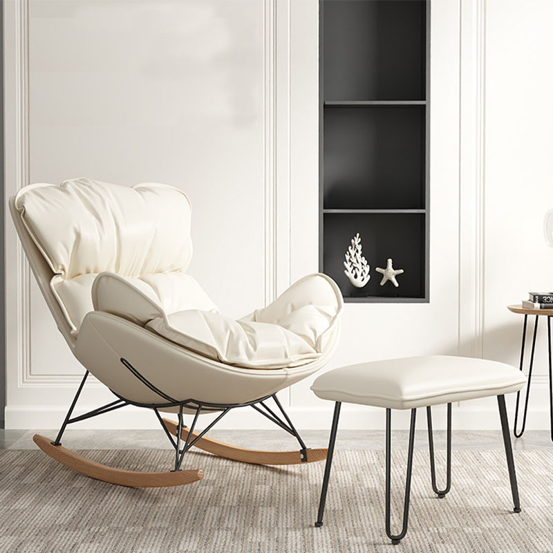 Modish Alloy Rocking Accent Chair, Upholstered - image 9