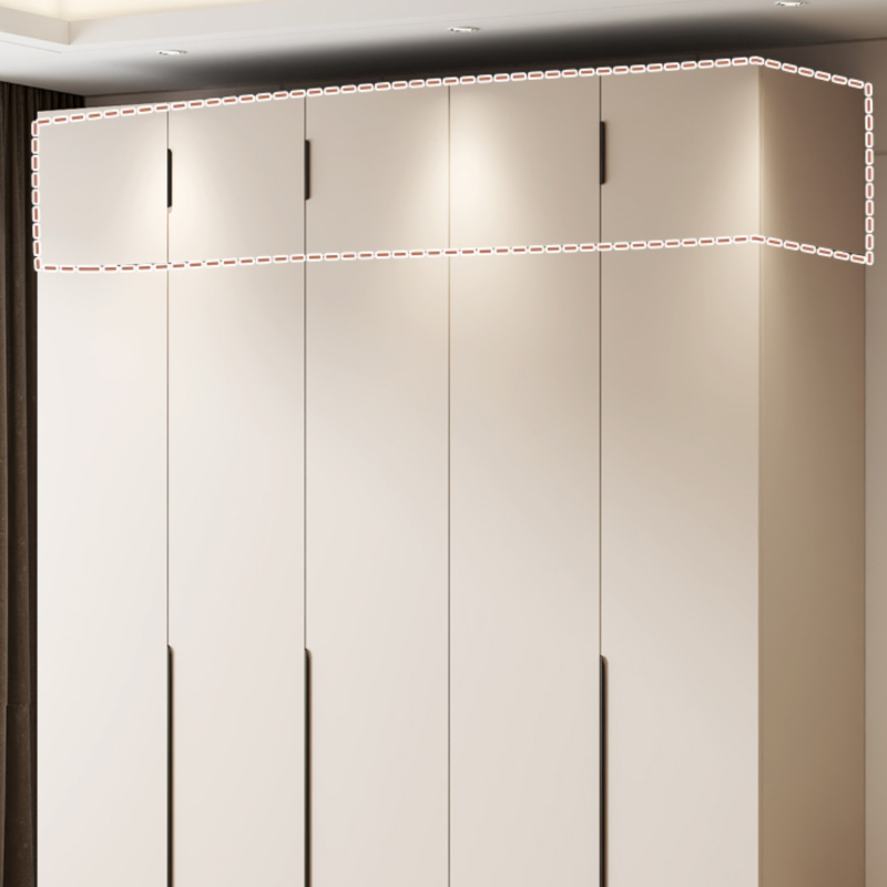 Minimalist Laminate Independent Wardrobe Closet with Soft Close Door, Interior Shelves, and Clothing Rod - image 4