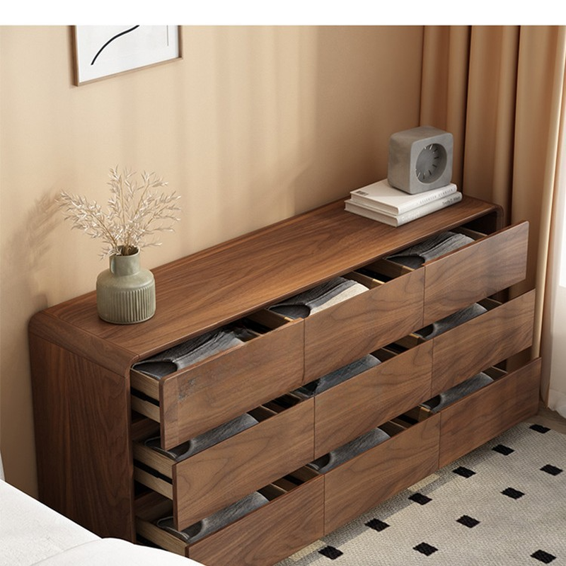 Cocoa Casual Rubberwood Double Dresser/Lingerie Chest with 6/9/5 Drawers Horizontal/Vertical