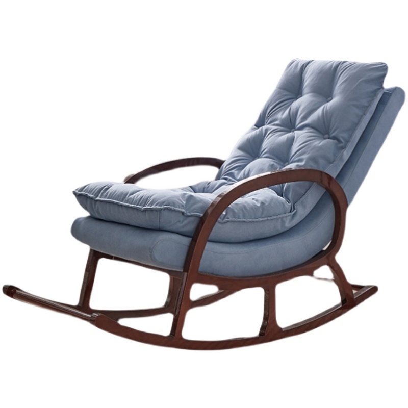 Grey/Blush/Light Green Modish Upholstered Rocking Accent Chair with Round Arm - image 13