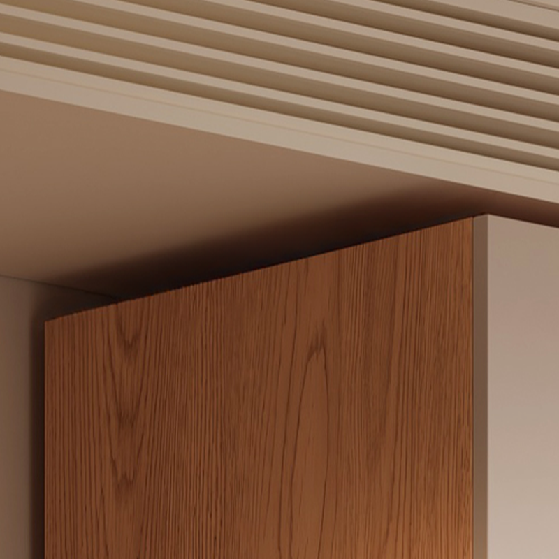 Beige Modish Laminate Independent Wardrobe with Soft Close Drawer, Soft Close Door, and Interior Shelves - image 5