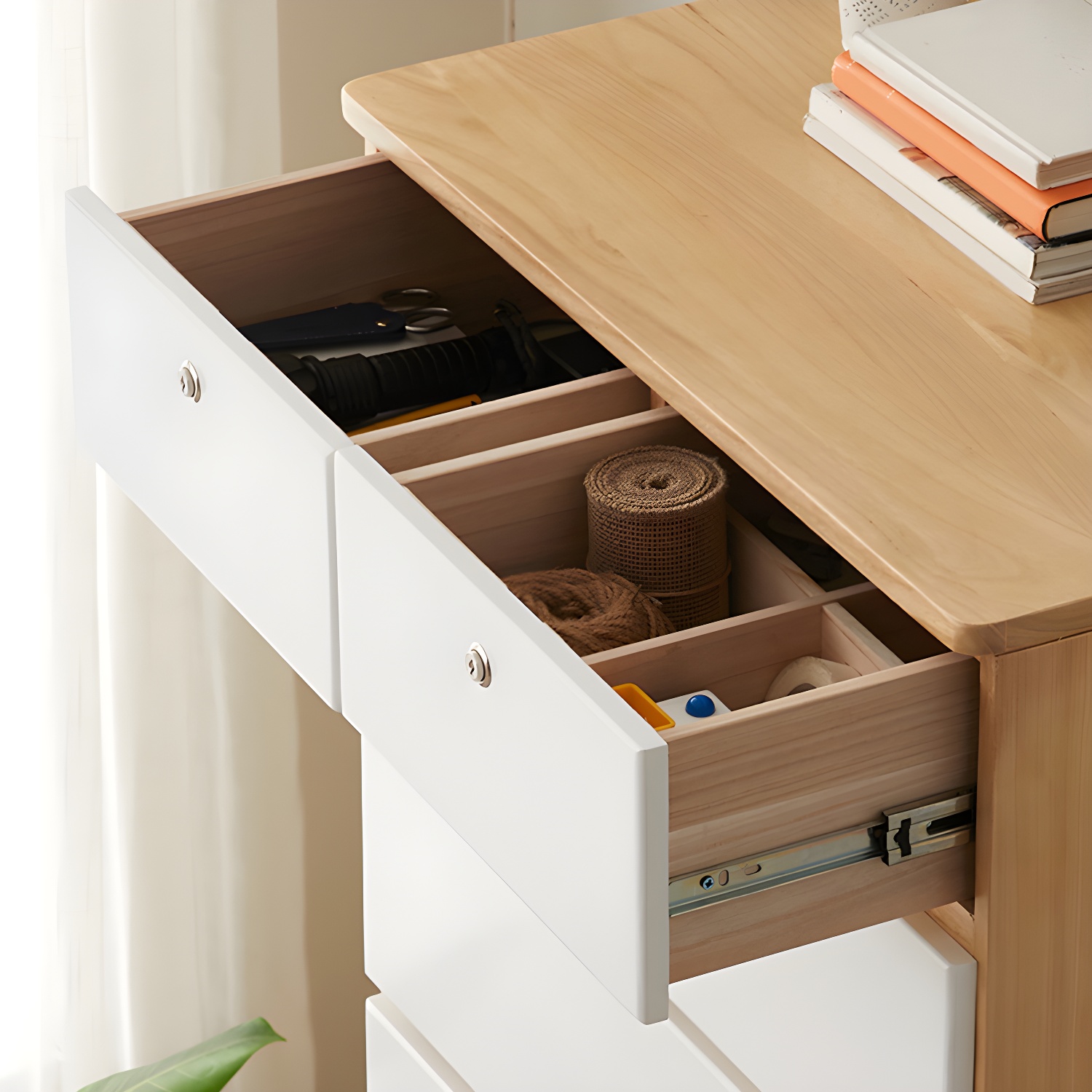 Elegant Medium Wood Scandinavian Dresser with Self-Close Drawers - image 14