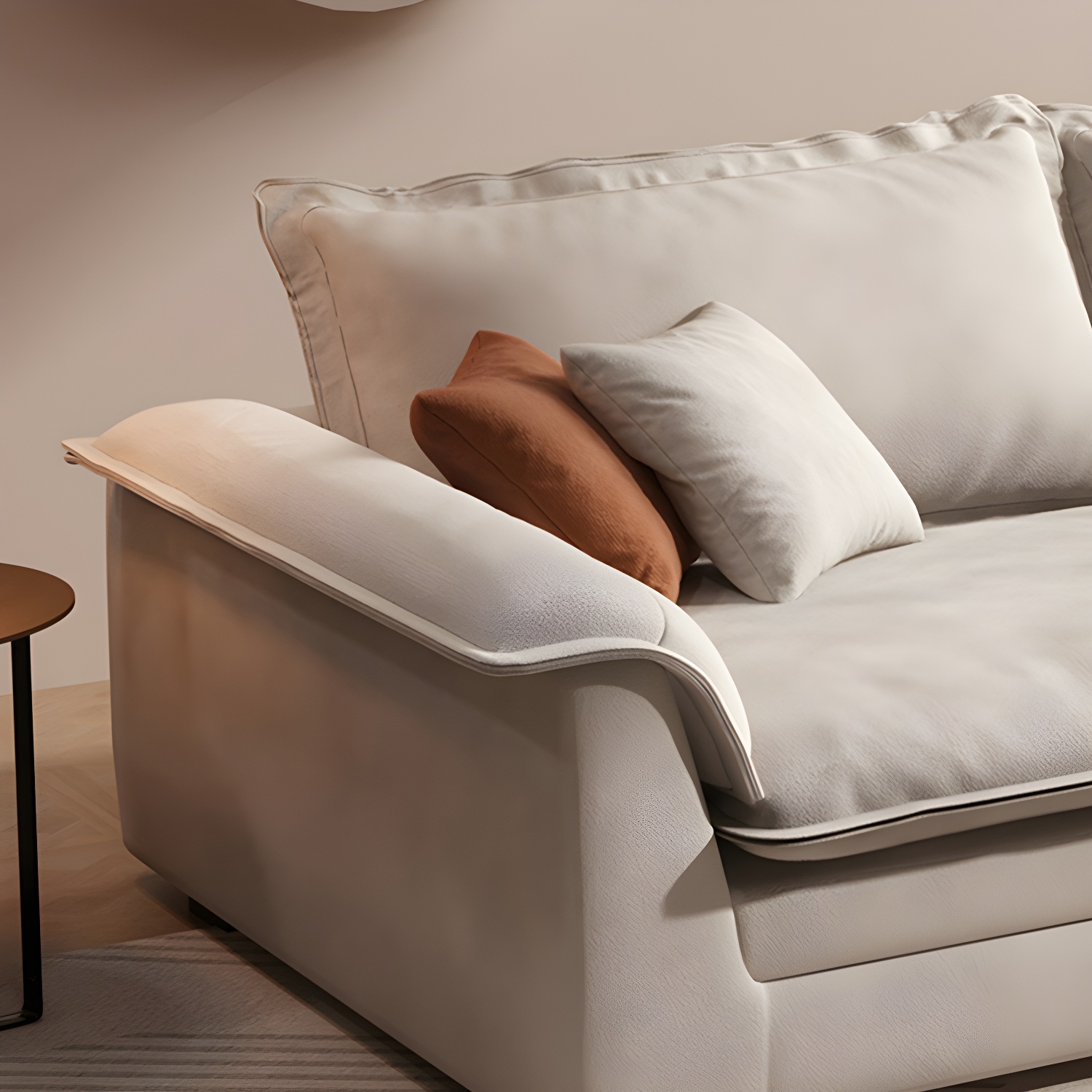 Contemporary Style Wood Frame Pillow Top Arm Sofa For Living Room - image 7