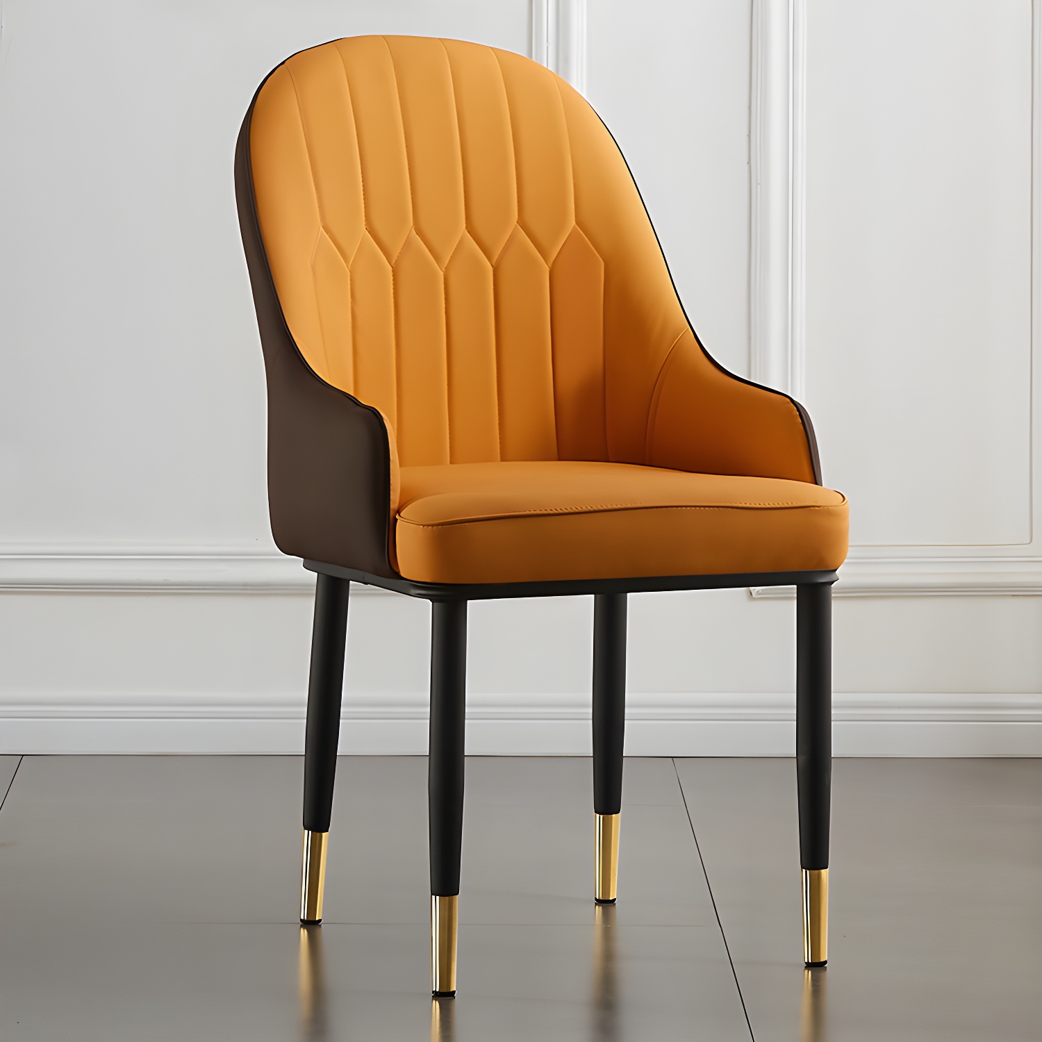 Contemporary Metal Dining Room Chairs Upholstered Dining Armchairs for Home Use - image 7